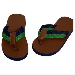 Ralph Lauren Kids Brown Blue/Green Thong Sandals - Size 11